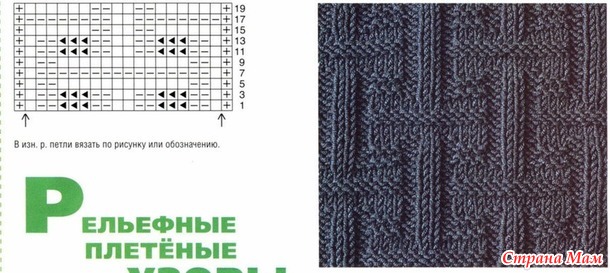 Простые узоры спицами