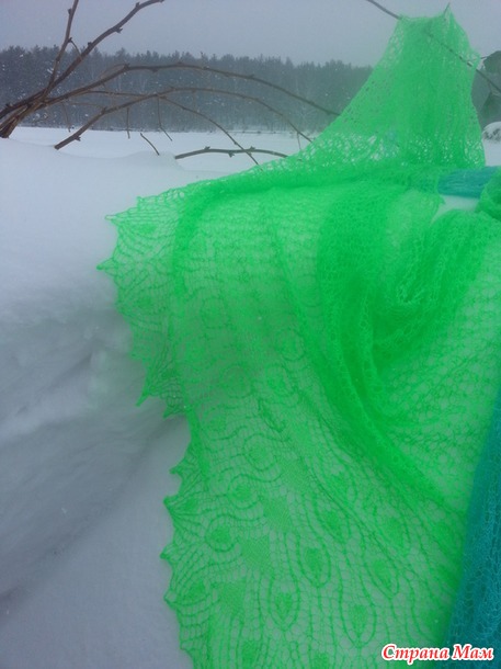 Три шали на чистом снегу