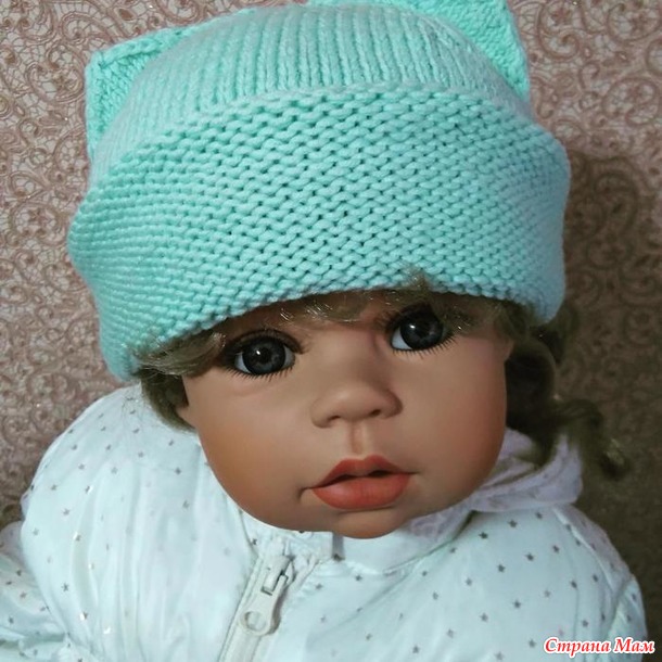 Котошапочка для младшей доченьки на весну.