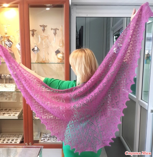 шаль фарерская Swan Shawl by Rebecca Hatcher