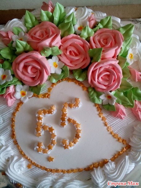 Торт на юбилей 55!