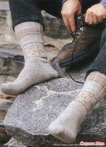    "Hiking"   . Eesti Trail Hiking Socks by Nancy Bush.