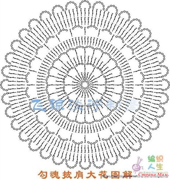 . Нежное платье из мотивов крючком