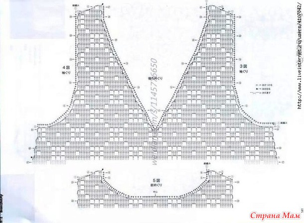 Джемпер крючком схема