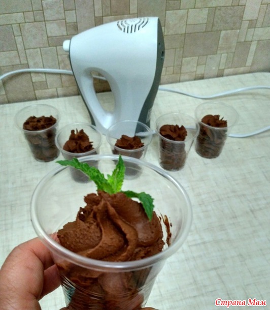 Очень быстрый шоколадный мусс