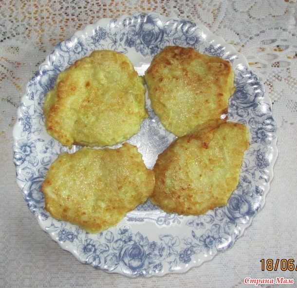 Оладьи из кабачков.