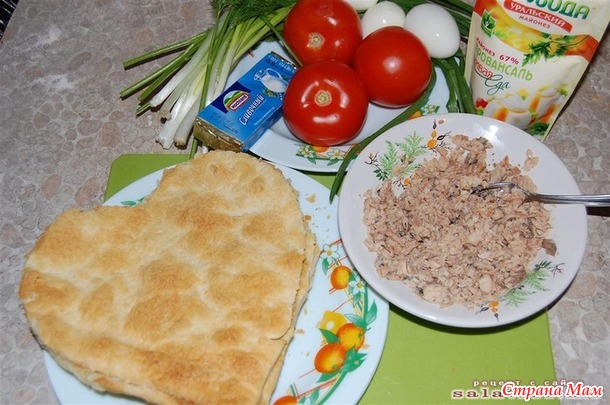 Закусочный торт "Валентинка"