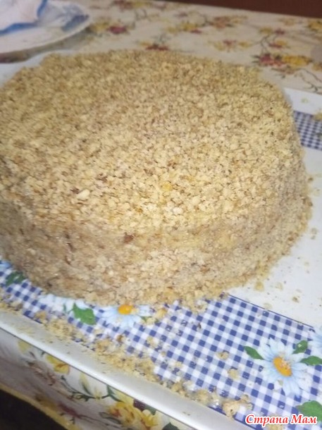 Торт на сковороде с заварным кремом.