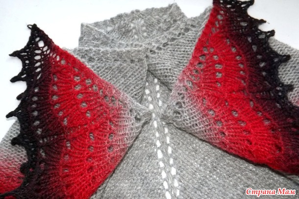 Шаль Holden Shawlette- снегирь