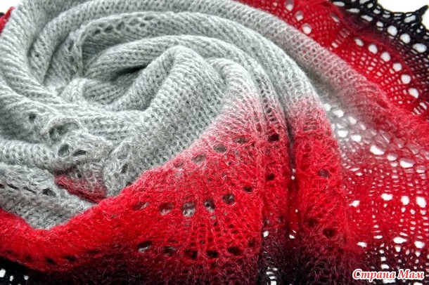 Шаль Holden Shawlette- снегирь