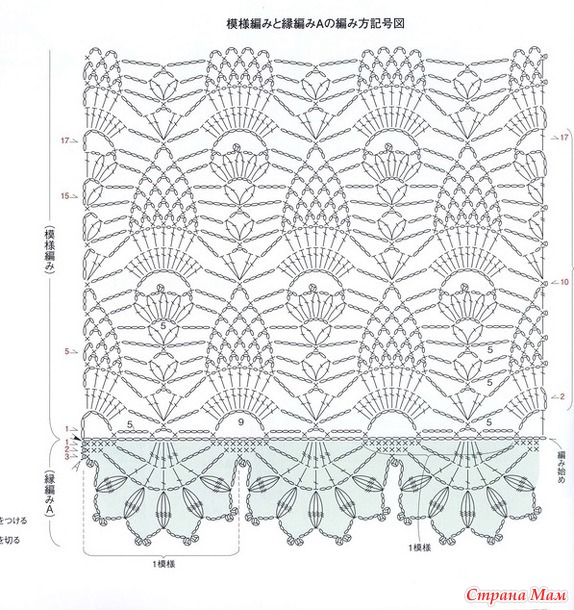 Ажурный топ крючком схемы