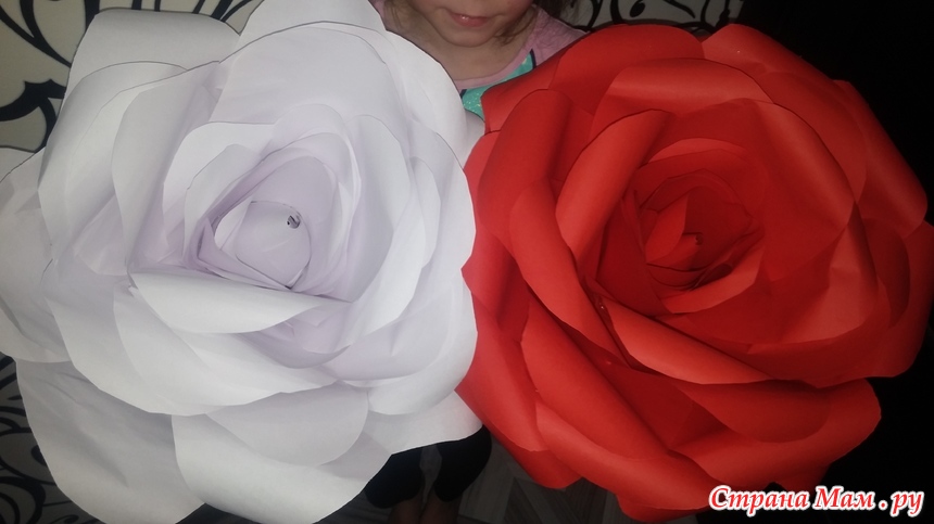 Розы из офисной бумаги - Страна Мам