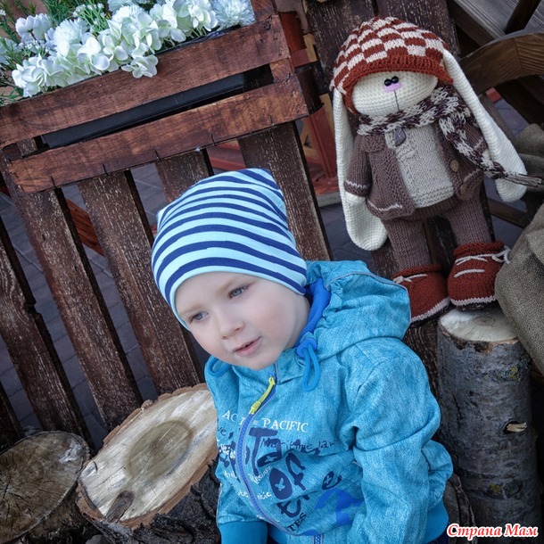 . Заяц в клетчатой кепке