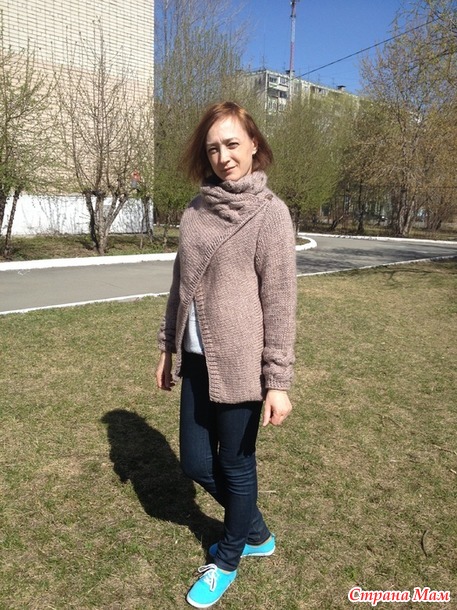 Моя копия кардигана Riona от бразильской мастерицы Оvejanegra
