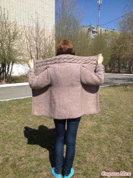 Моя копия кардигана Riona от бразильской мастерицы Оvejanegra