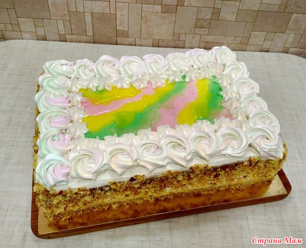 Радужный тортик