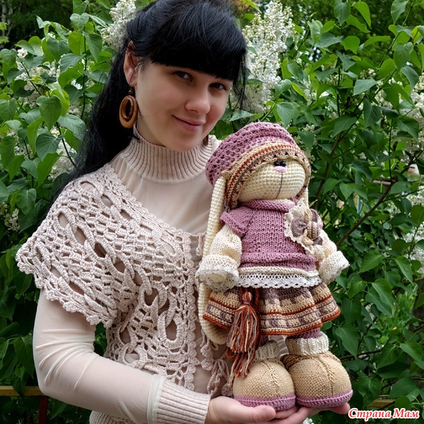. Вязаная зайка. Бохо стиль