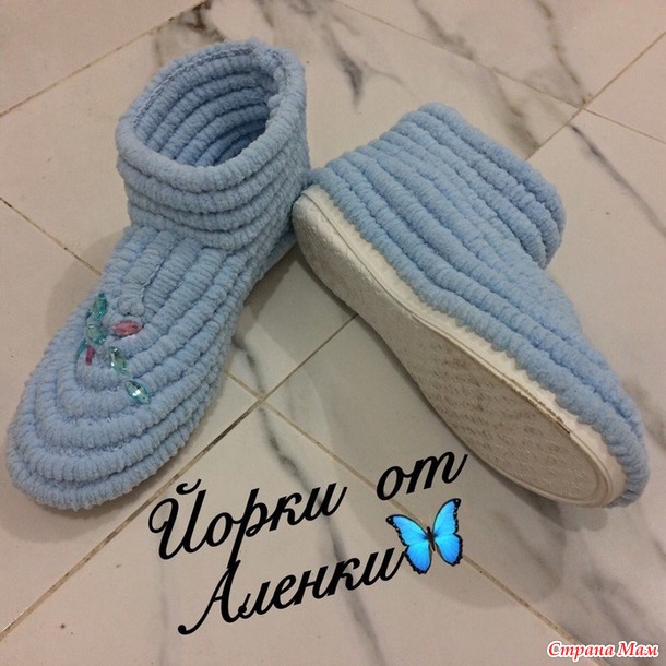 Утепляемся. Домашняя обувь крючком
