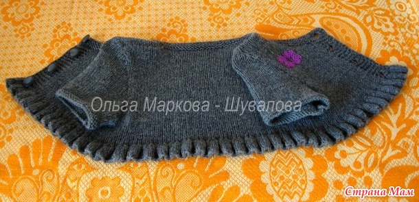 Болеро девочке, связанное спицами