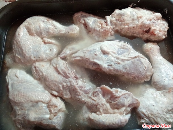 Курица с гречкой в духовке.