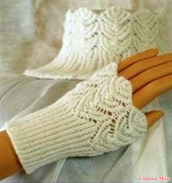 Королевские митенки спицами