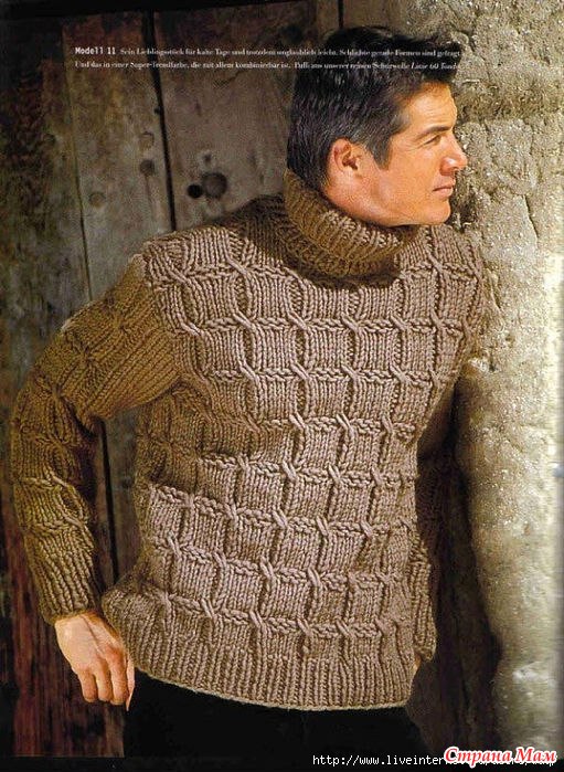 Вяжем спицами свитер из толстой пряжи