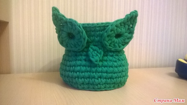 корзиночки из ленточной пряжи