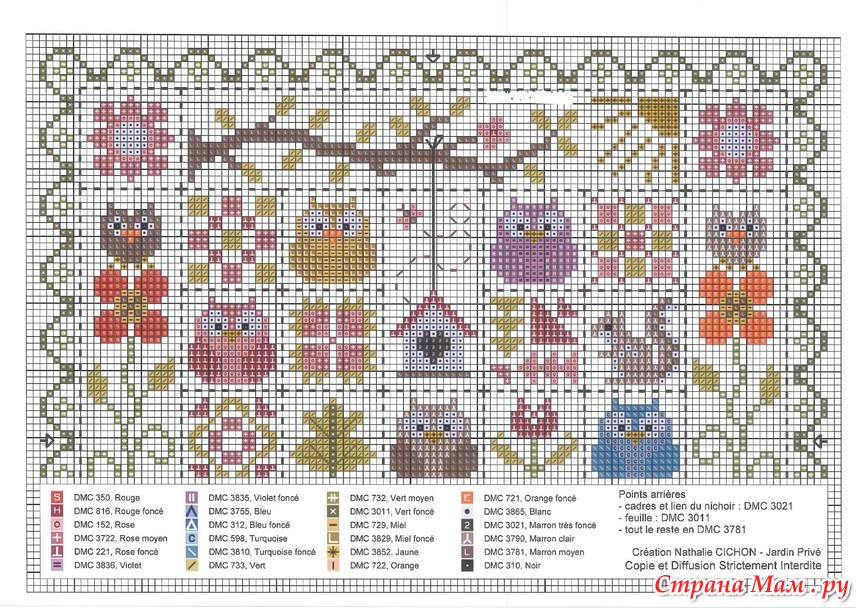 Rose quaker sampler схема