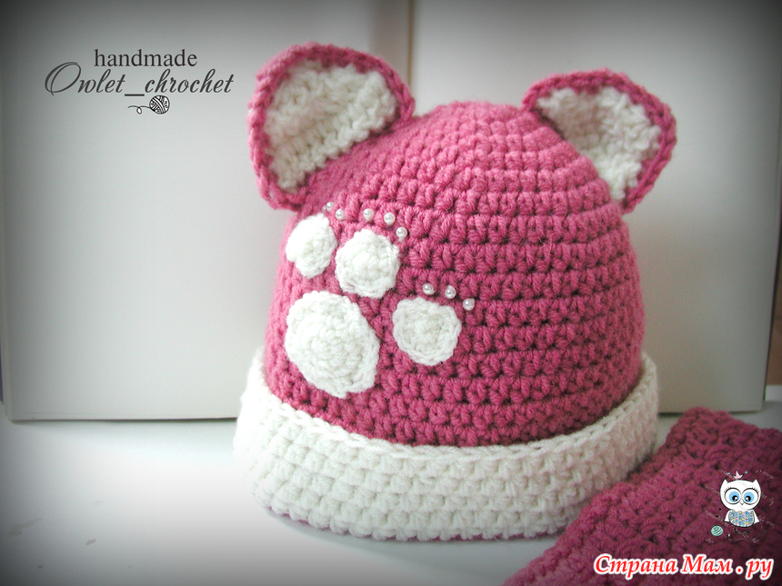 Зимний комплект для дочери. Шапка и снуд Вязание