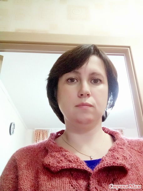 Кардиган спицами без швов (реглан сверху) 48 размера