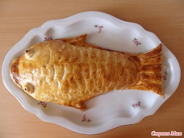 Рыбный пирог «золотая рыбка»