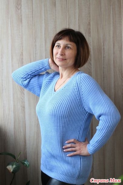 . Пуловер жемчужной резинкой и ажурный джемпер