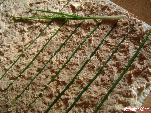 Куриный рулет в лаваше с перепелиными яйцами