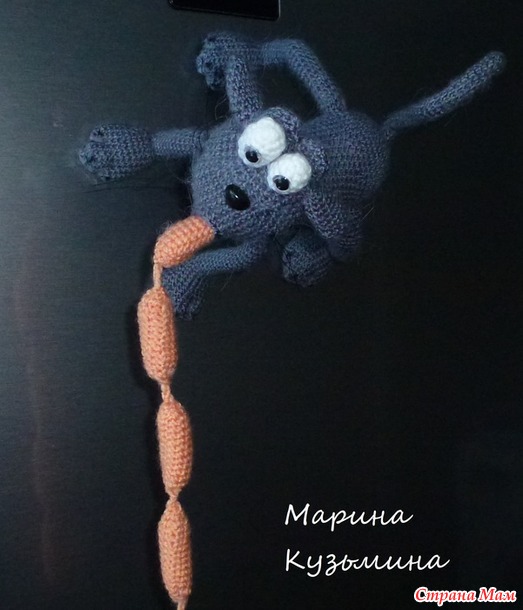 . Вязаная игрушка кот на магнитах - Вязание - Страна Мам