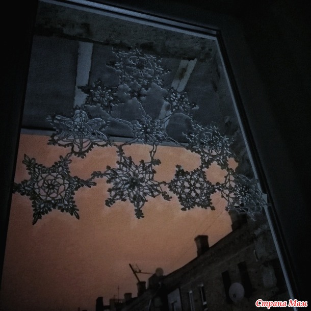 . Елочка из снежинок крючком. И схемы