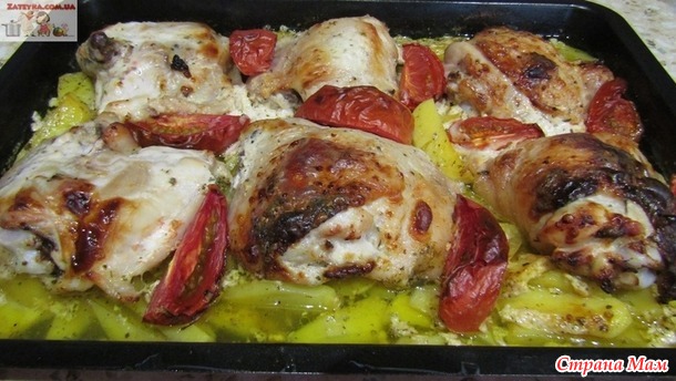 Курица с картошкой в кефире