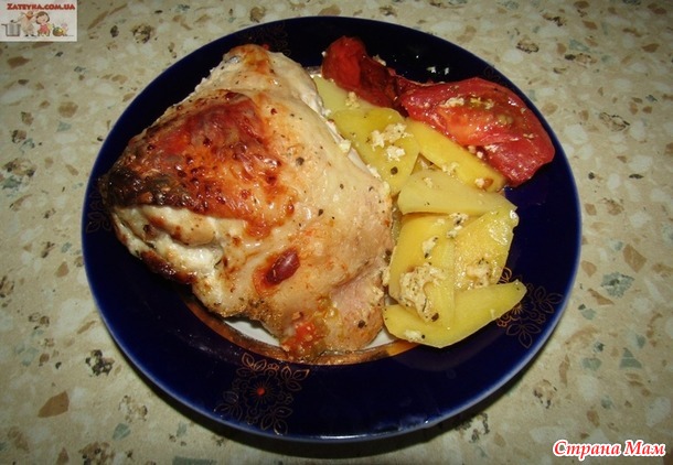 Курица с картошкой в кефире