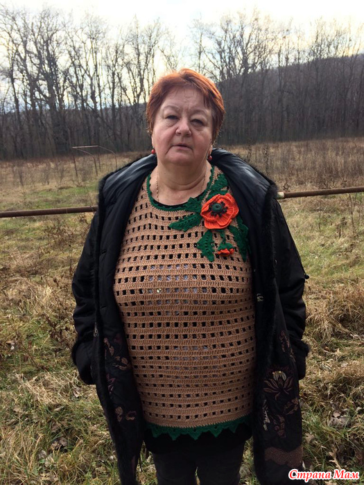 . Жилет с маками - Вязание - Страна Мам