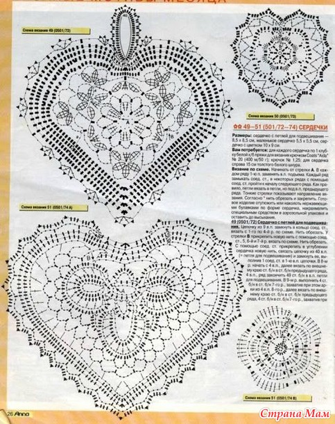 Сердце. Схемы. Вязание лечение для каждого.