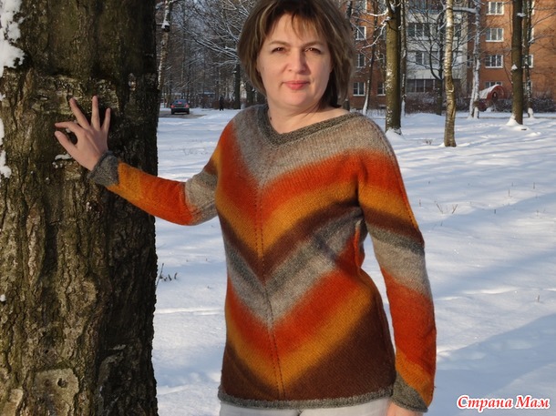 ДЖЕМПЕР ИЗ КАУНИ "ДИАГОНАЛЬ"