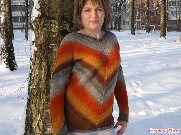 ДЖЕМПЕР ИЗ КАУНИ "ДИАГОНАЛЬ"