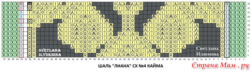 Шаль клематис схема