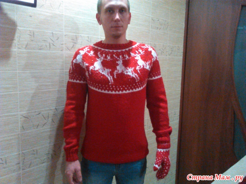 Новогодний Жаккард Спицами Новогодний Жаккард Спицами