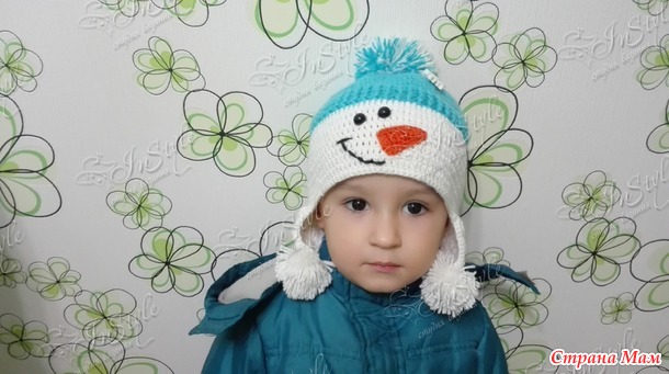 Шапочка "Снеговик"
