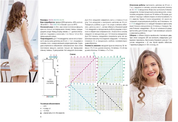 . Маленькое белое платье крючком