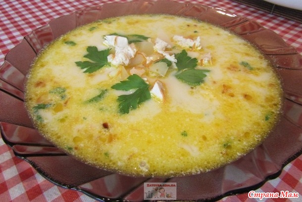 Сливочный суп с курицей