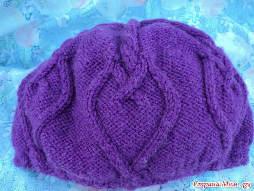 берет с сердцем. берет с сердцем. берет с сердцем. берет с сердцем. схема вязания берета спицами.