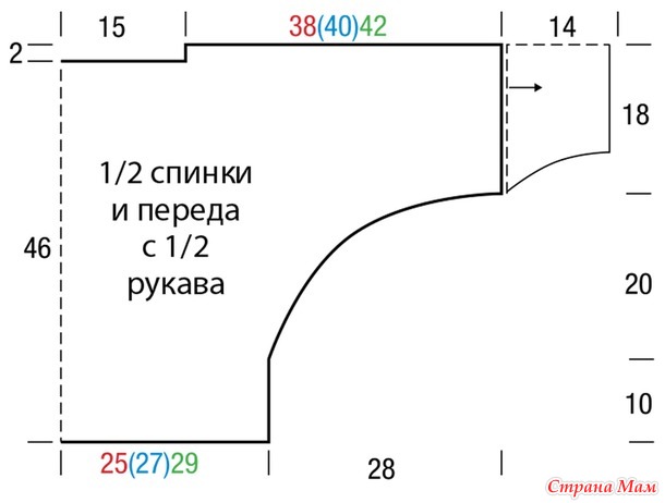 . Джемпер с ажурными цветами.