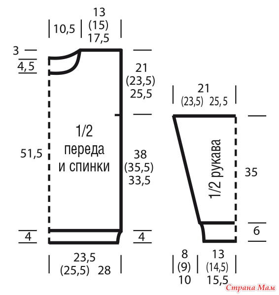 Джемпер с продольными «косами»