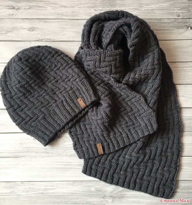 Шапка, шарф - первый мужской - Вязание - Страна Мам